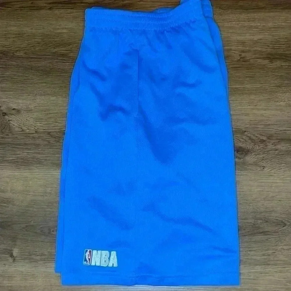NBA Elevation Blue Black Logo Drawstring Basketball Shorts - Picture 5 of 10